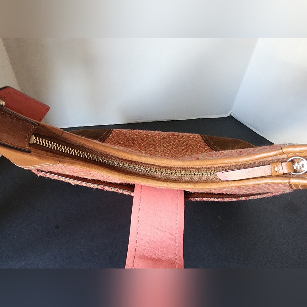 Coach Hampton Herringbone Slim Hobo - Leather, Suede, & Tweed, EUC, 2007, F11214 - Picture 11 of 15